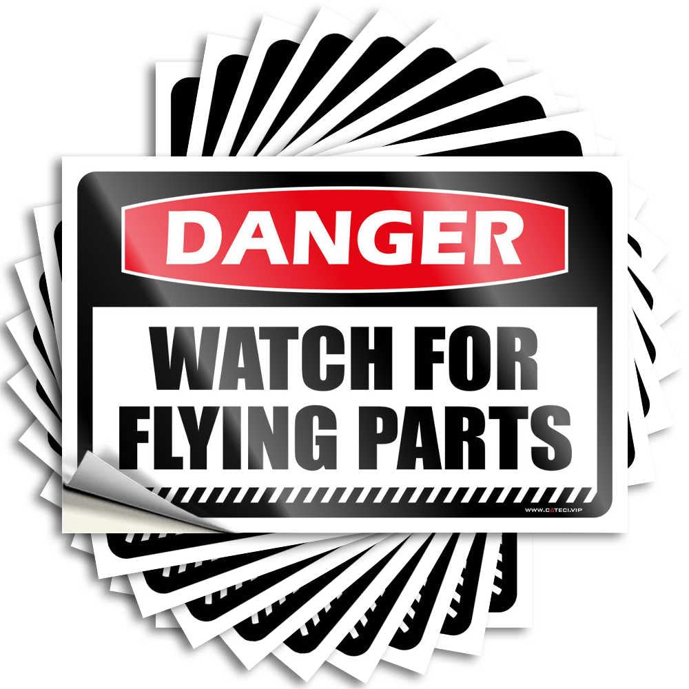 Danger Watch for Flying Parts Wall Half - Western Home Decor Tattoo Self Adhesive Sticker(6X9CM)