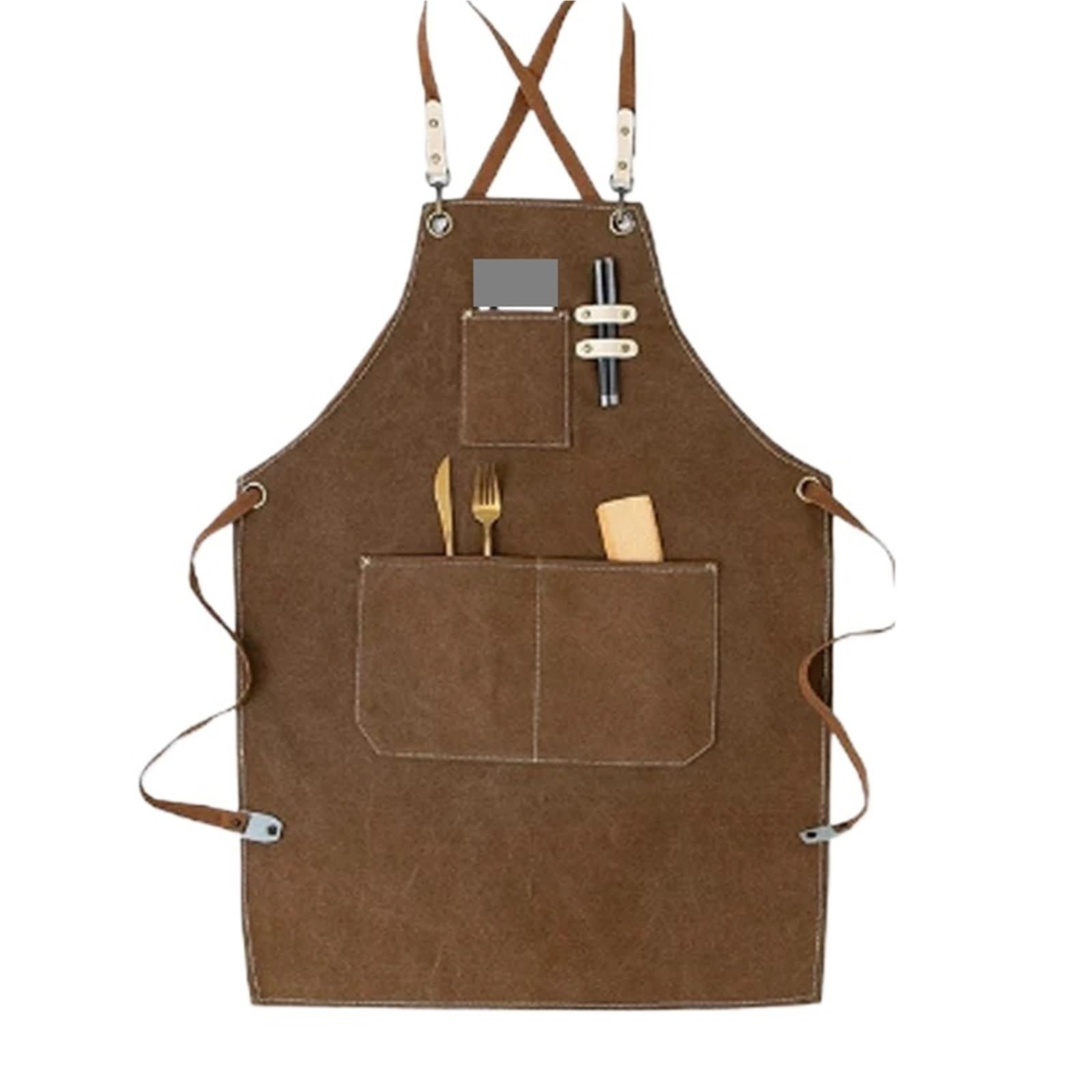 2 piezas delantal ajustable lona de cocina gruesa Para Hogar