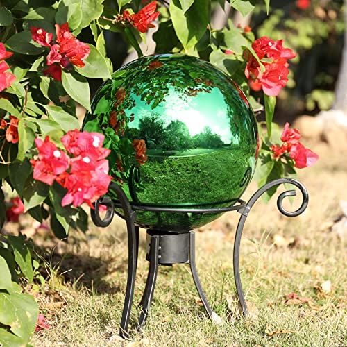 image for VCUTEKA Gazing Ball, Glass Mirror Polished Hollow Ball Reflective Gard
