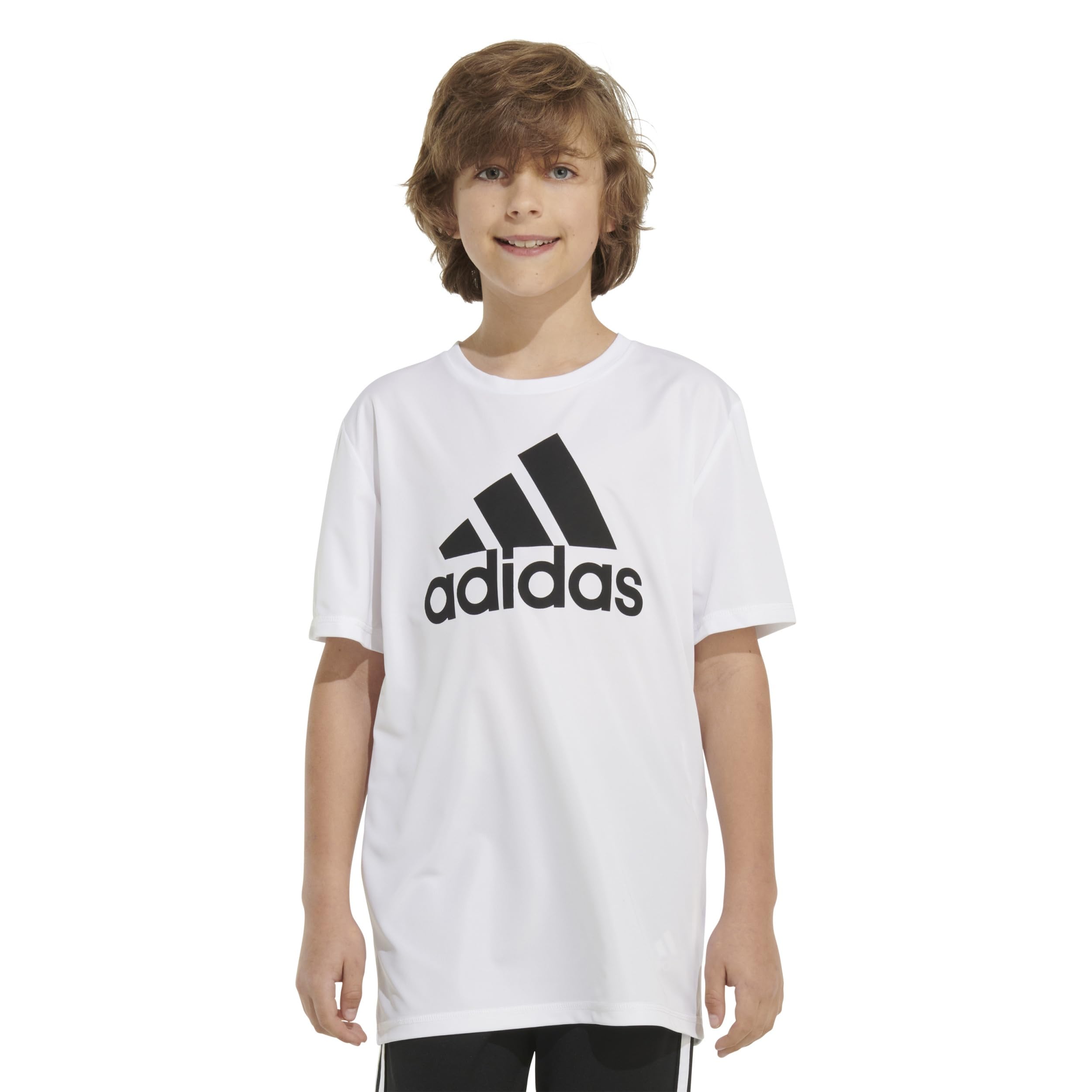 Adidas, maglietta a maniche corte da ragazzo Stay Dry traspirante Aeroready
