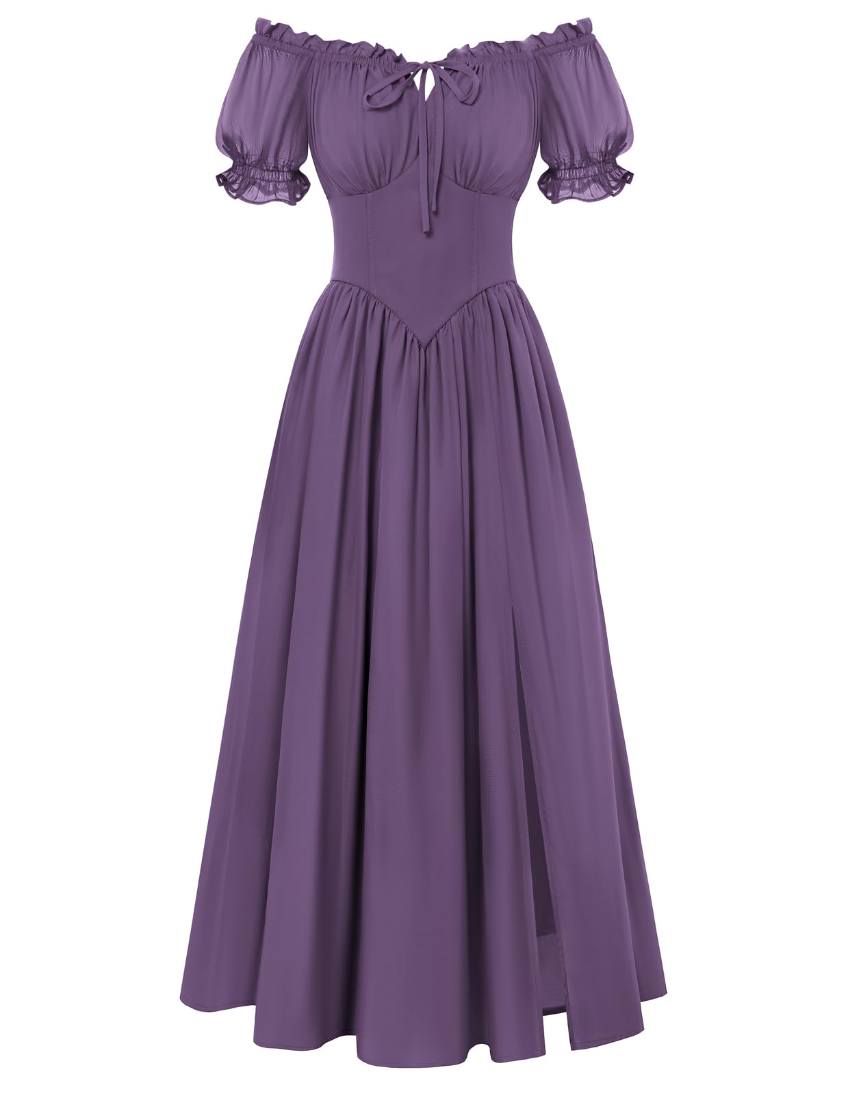 Scarlet Darkness - Abito a corsetto da donna con spalle scoperte, costume rinascimentale, a maniche corte, con tasche