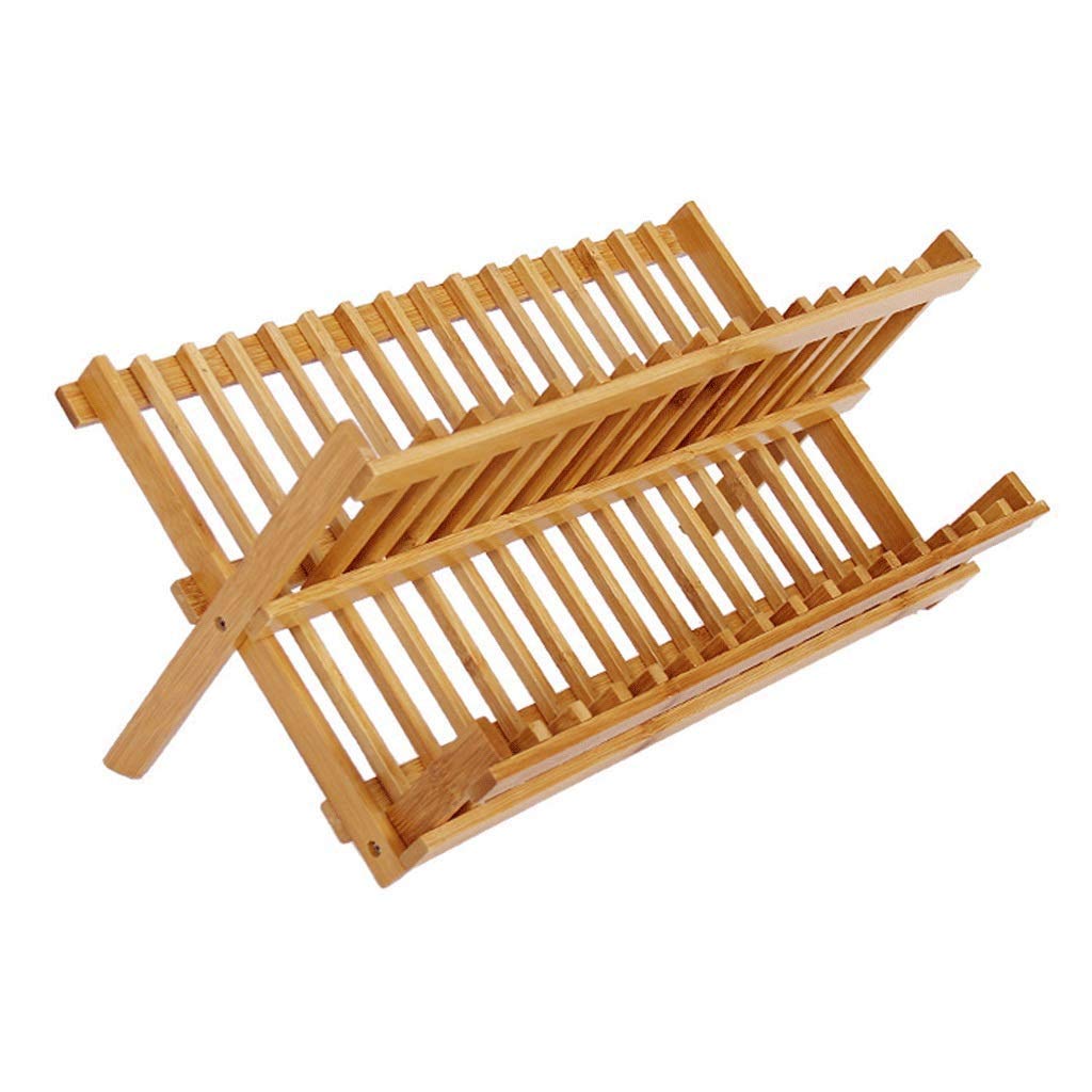 Rejilla para Platos Rejilla para Platos Escurridor de Cocina Rejilla para Platos Rejilla para Platos de bambú de bambú Rejilla para Cocina Almacenamiento de vajilla Rejilla para pl