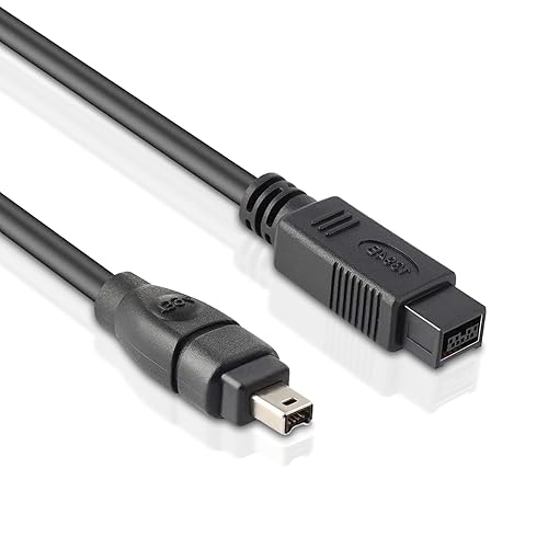 LBSC FireWire - Cable de 800 a 400 de 9 pines a 4 pines de 6 pies, DV a Firewire Cables IEEE 1394 Firewire 800 de 9 pines6 pines para Mac Pro,