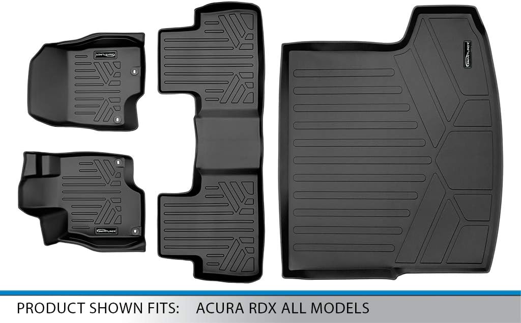 SMARTLINER Custom Fit Floor Mats 2 Rows and Cargo Liner Trunk Set Compatible with 2019-2025 Acura RDX
