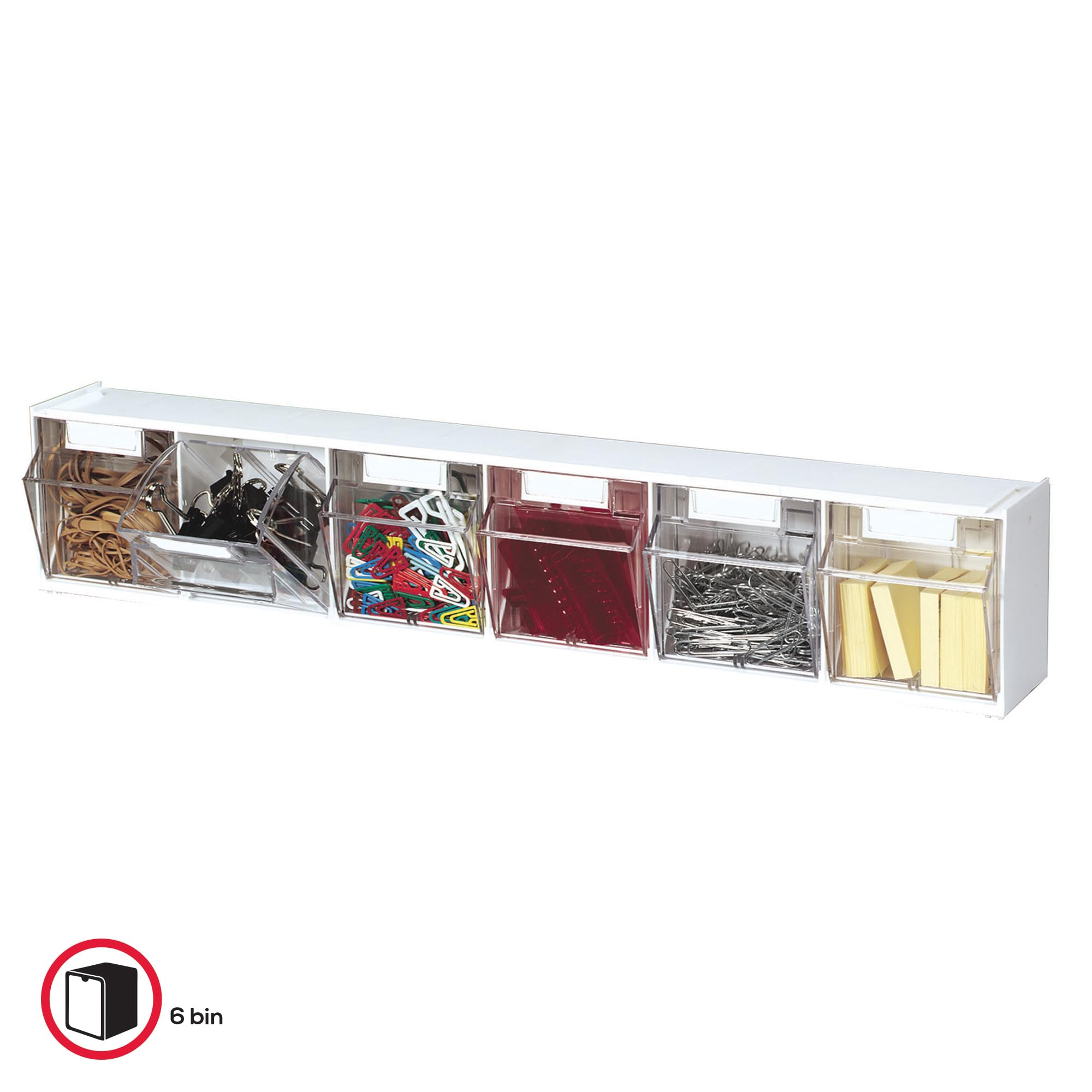 Amazon.com: Deflecto Interlocking Tilt Bin, 6 Bin Unit, Clear and