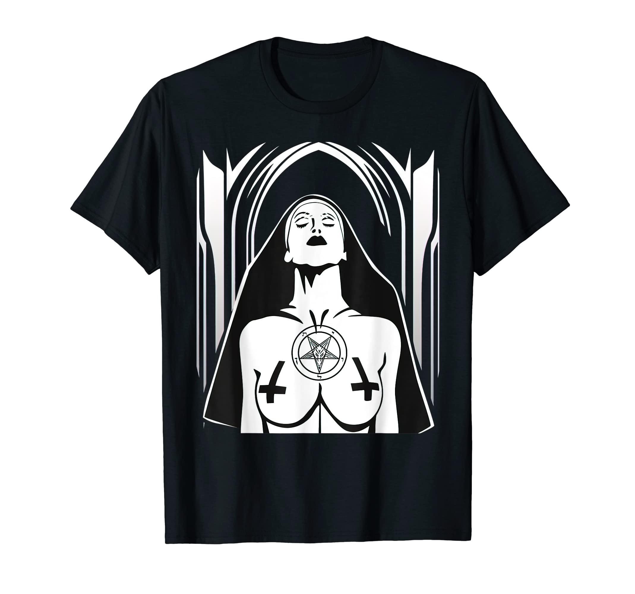 Satanic Nun Bad Nun Religion T-Shirt
