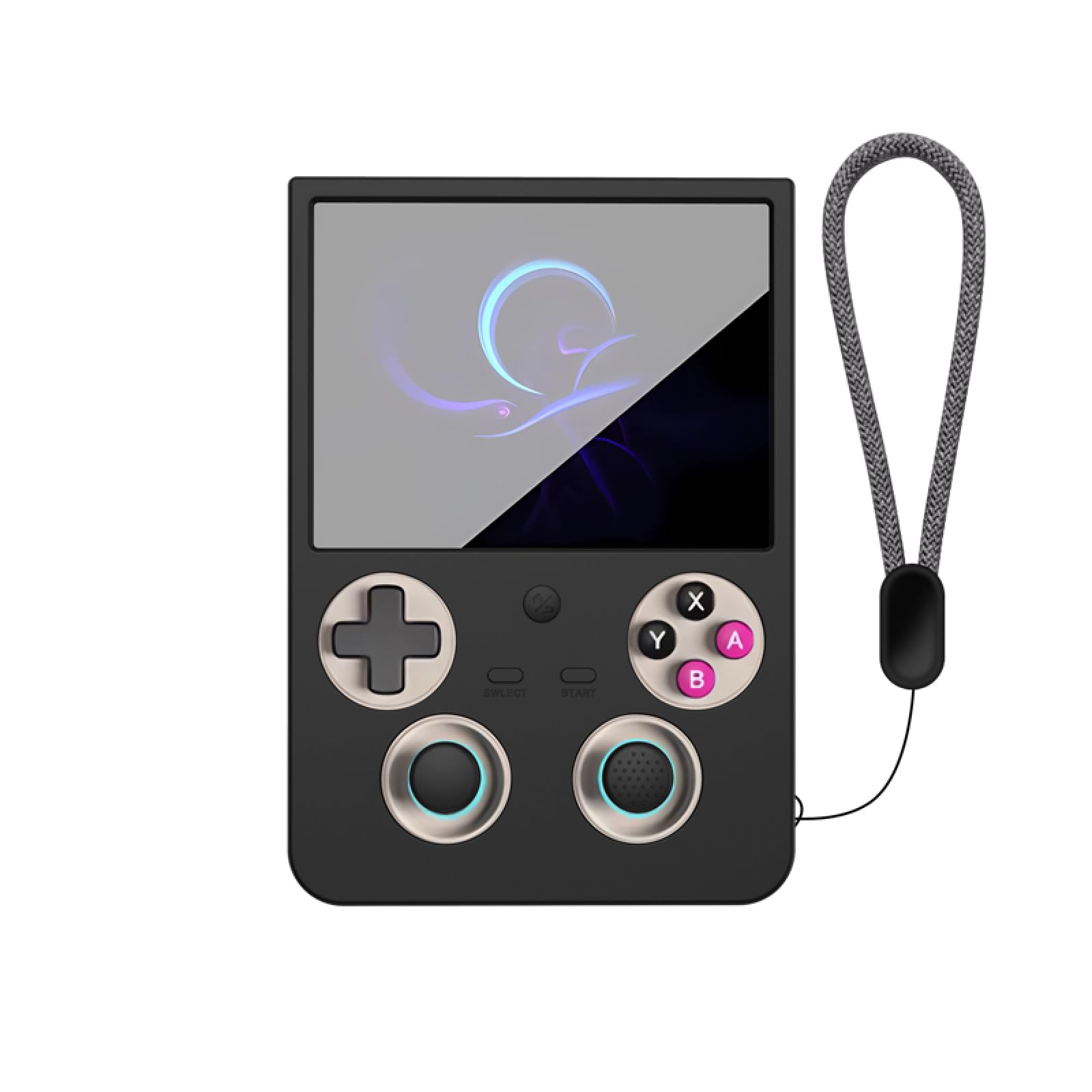 Silicon Cover for ANBERNIC RG 477V Fully Wrap Soft Protective Shockproof Cover with Lanyard Support (black)