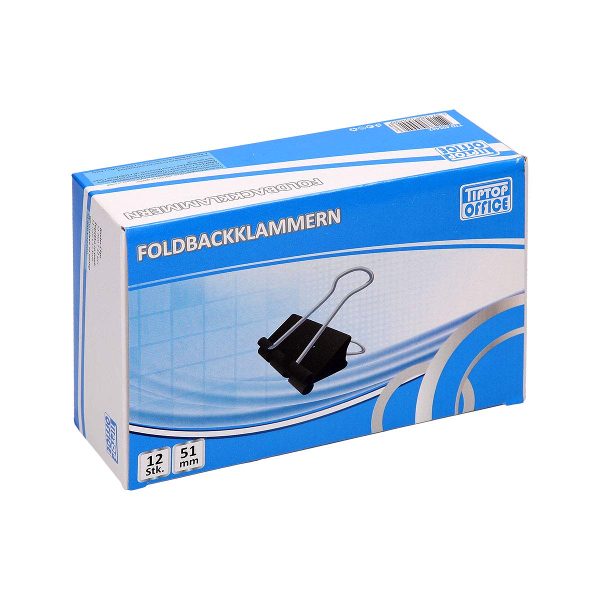 TIPTOP OFFICETTO Foldback Clips 51 mm Pack of 12