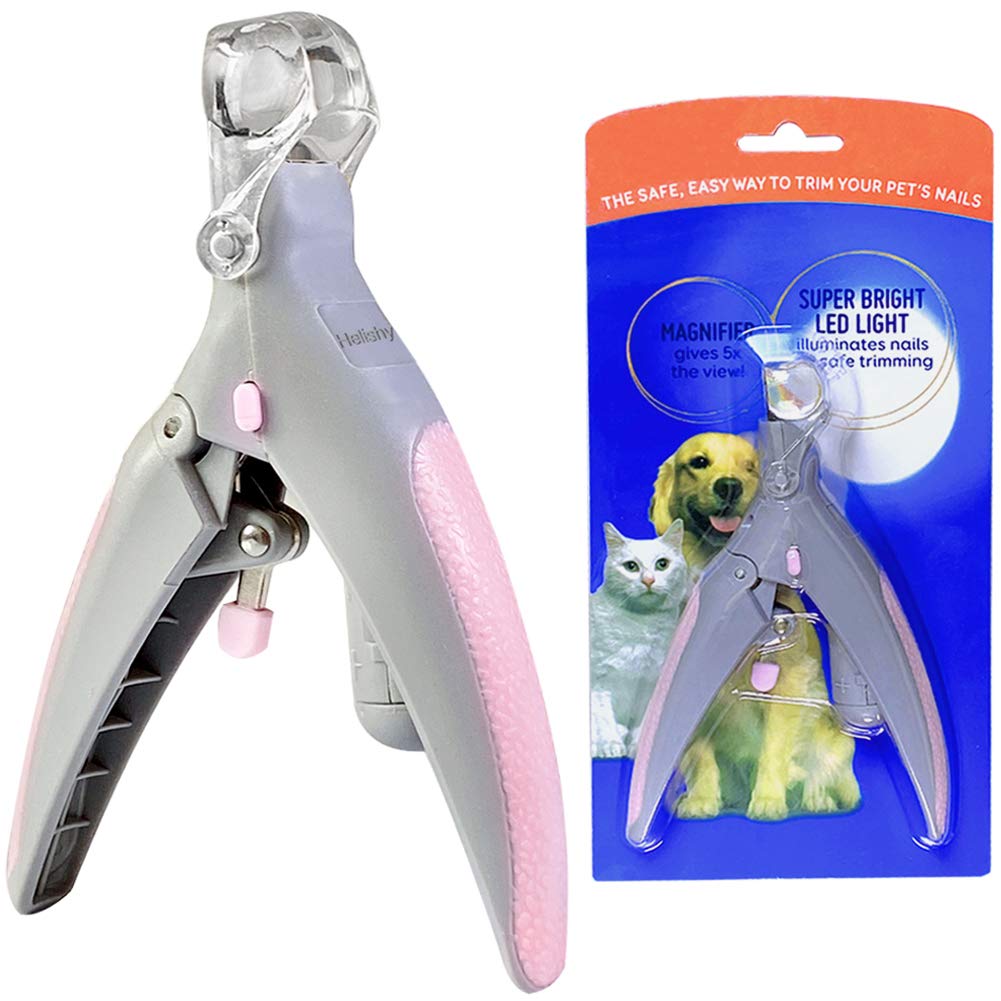 Illuminated Pet Nail Clipper, 5X Magnification Pet Nail Scissor Safe