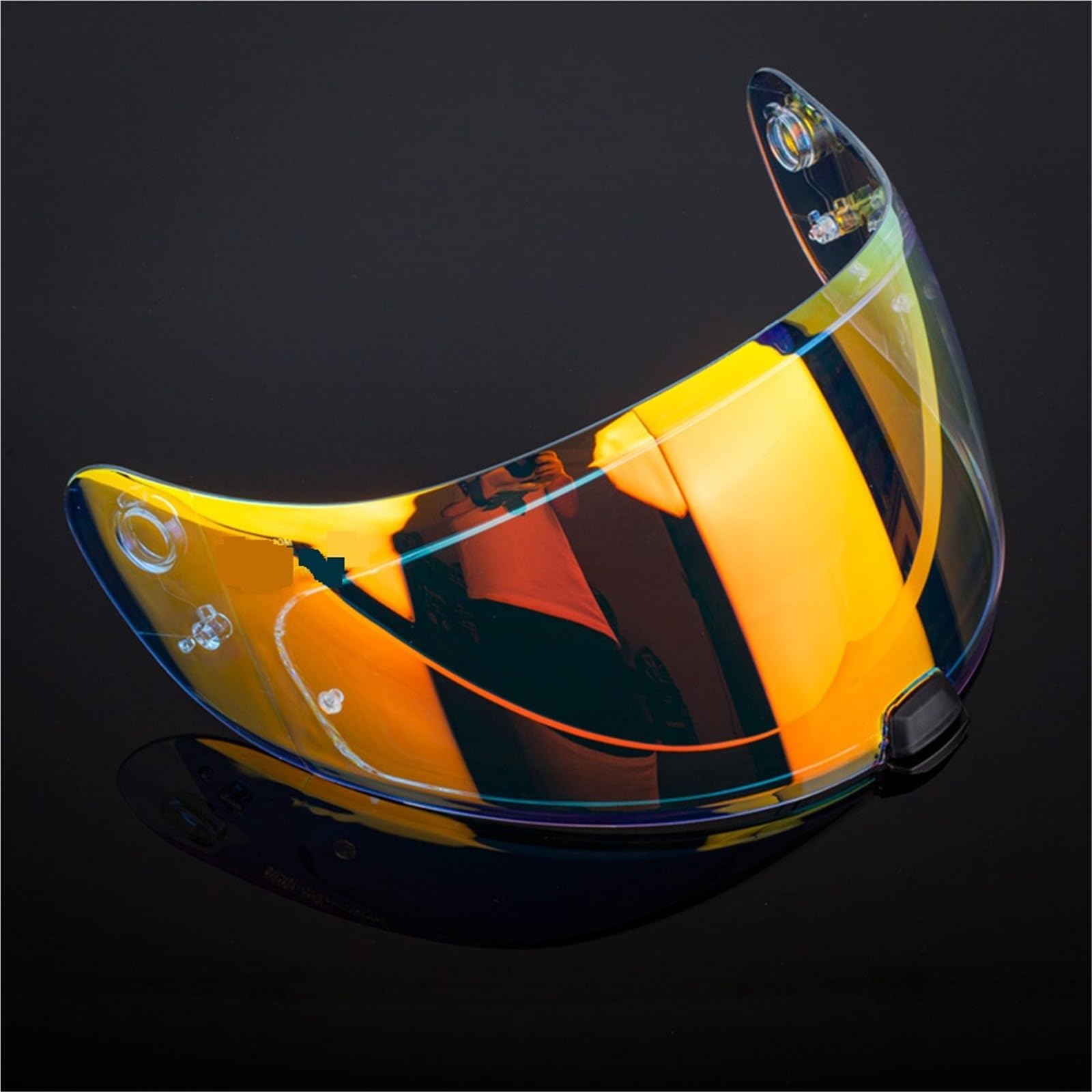 Visiera per casco Visiera for casco da moto Lente for Accessori for Copricasco for protezione antipioggia antigraffio(Revo Blue)
