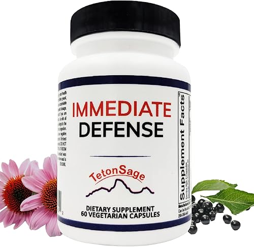 TetonSage Apoyo inmunológico de defensa inmediata - Zinc, saúco negro, equinácea, vitamina A y C con B12, potente refuerzo de inmunidad para adultos