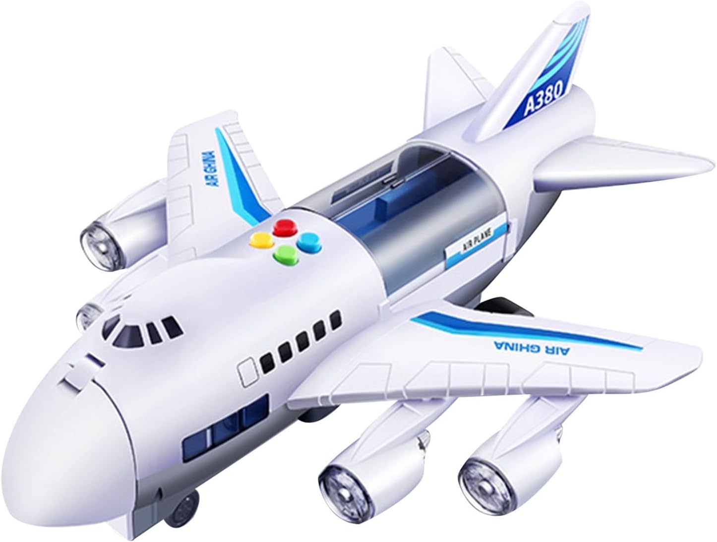 NESKTSElectronic Musical Airplane Toys,Plane Toy Cast Aeroplane Model Metal Airplane Toys Sound And Light Track Toy Passenger Aircraft Storage Car