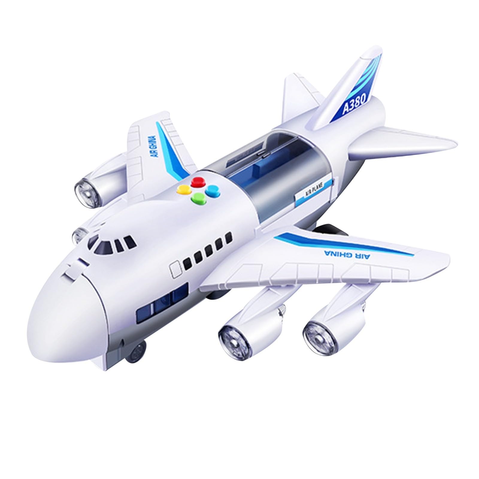 NESKTSElectronic Musical Airplane Toys,Plane Toy Cast Aeroplane Model Metal Airplane Toys Sound And Light Track Toy Passenger Aircraft Storage Car