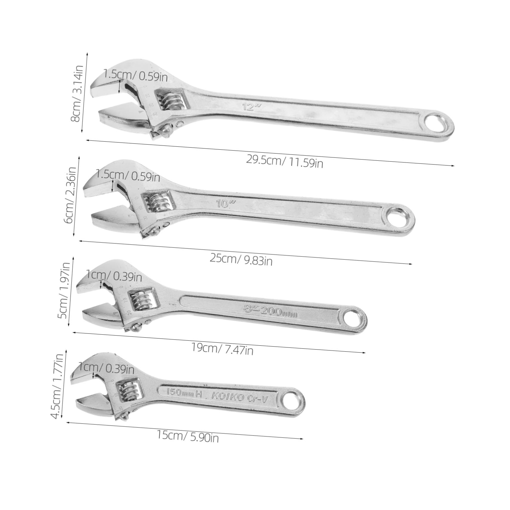 GALPADA 4 Piezas Llave Inglesa Universal Ajustable De Doble Llave Inglesa Multifunción Herramienta Multifuncional Ajustable De Doble Con Autoapriete