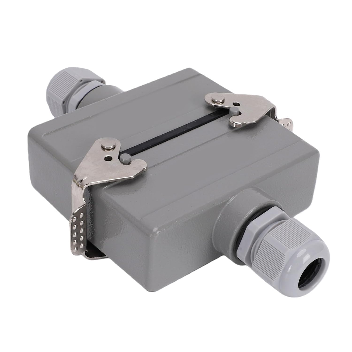 Fafeicy HE 24 Pin Rectangular Heavy Duty Connector with Aluminum Housing | IP Rated Screw Clamp Wiring Socket V0 Flame Retardant for Industrial Machinery Aerospace