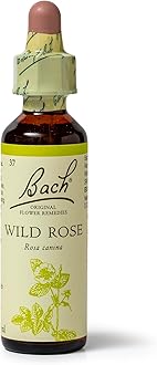 Bach Original Flower Remedies (Wild Rose) Live The Day, Show Enthusiasm, Emotional Wellness, Natural Flower Essence, 20ml