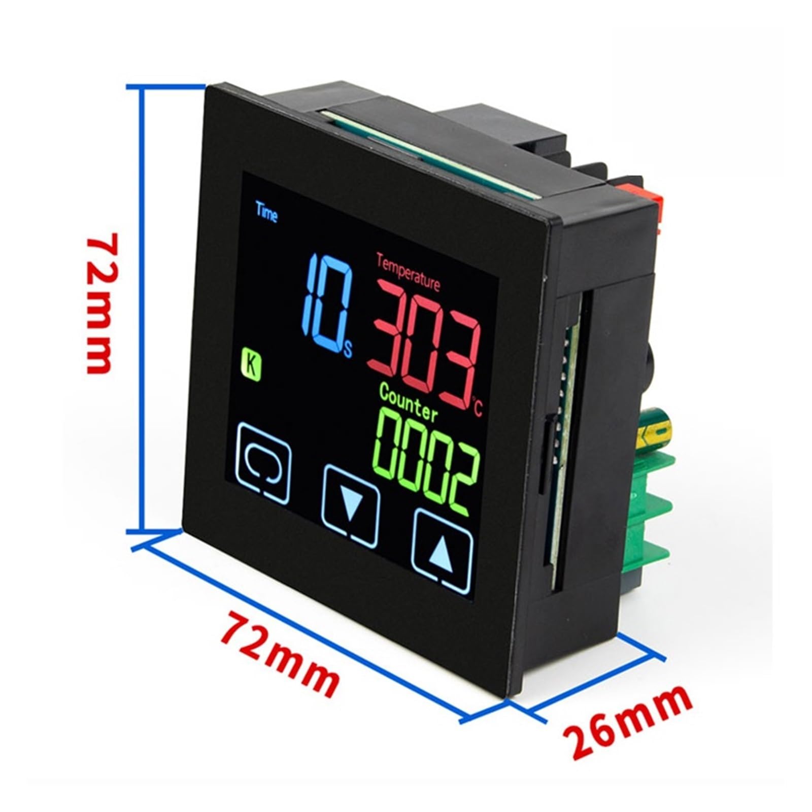 Regulator temperatury, termostat do prasy cieplnej z timerem i funkcją licznika, ekran dotykowy, alarm czasowy, tłoczenie na gorąco, regulator temperatury PID (wyjście przekaźnikowe)