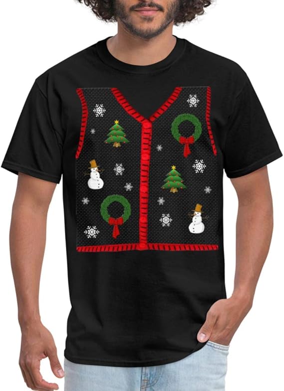 Funny Ugly Sweater Vest Men's TShirt by Spreadshirt Amazon.ca