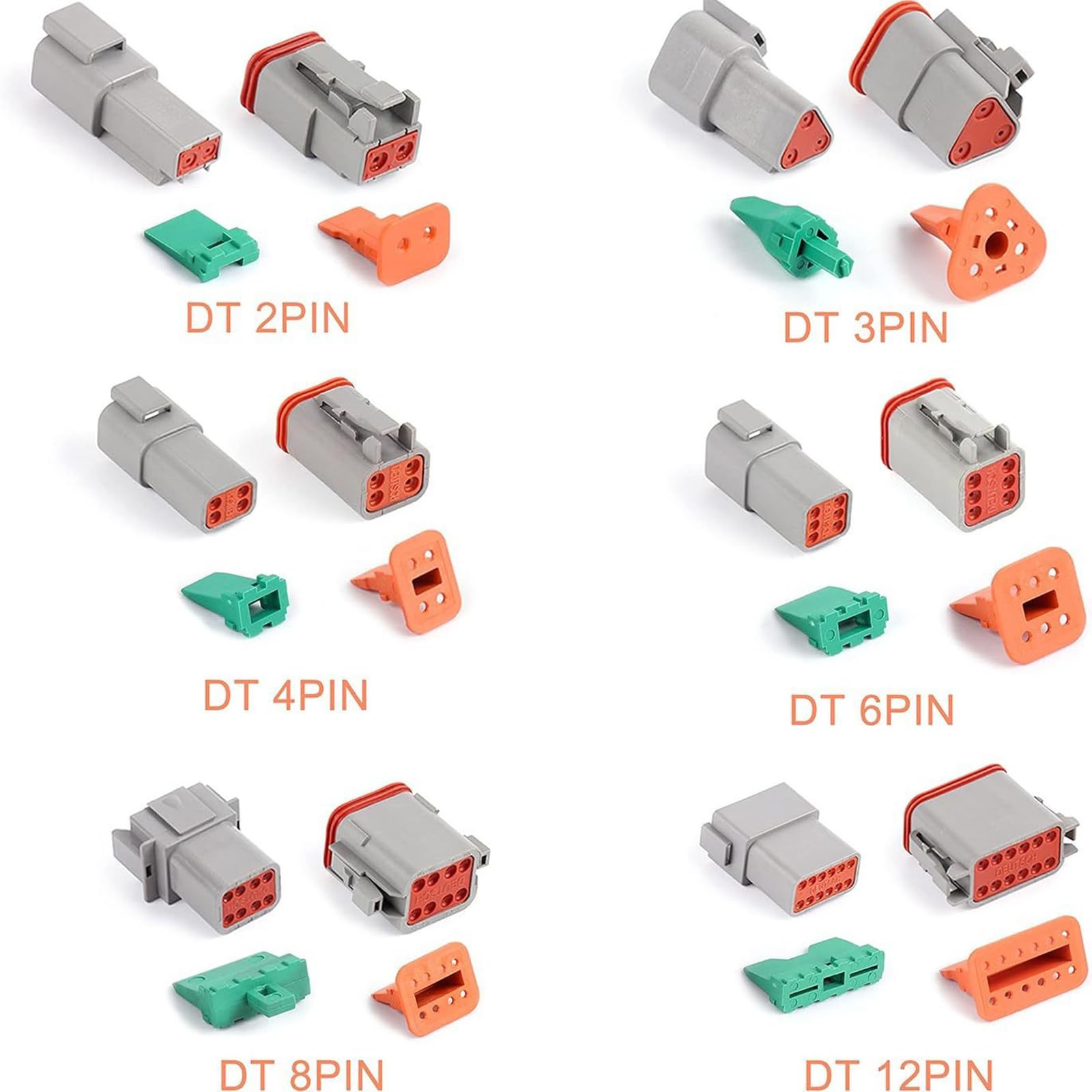 Connecteur électrique à 2 broches pour voiture - Connecteur rapide - Étanche - Pour voiture, camion, bateau - Connexion rapide - Kit de faisceau de câbles