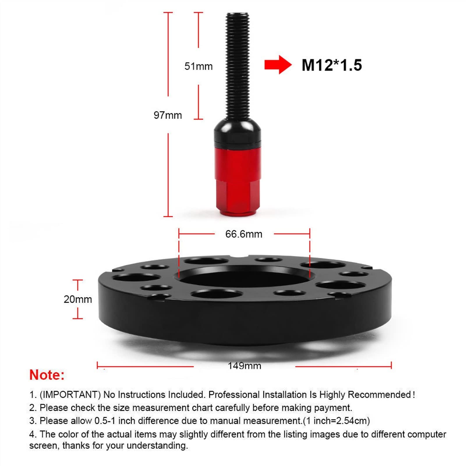 20mm 66.6mm 5x112mm piasta z otworem centrycznym dystansowe koła