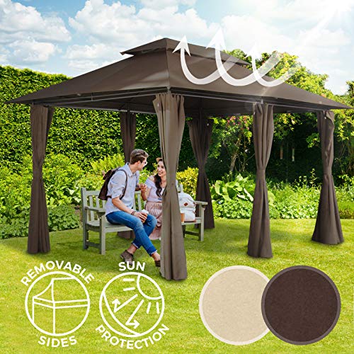 MIADOMODO Gazebo da Giardino con Pareti Laterali - 3x4...