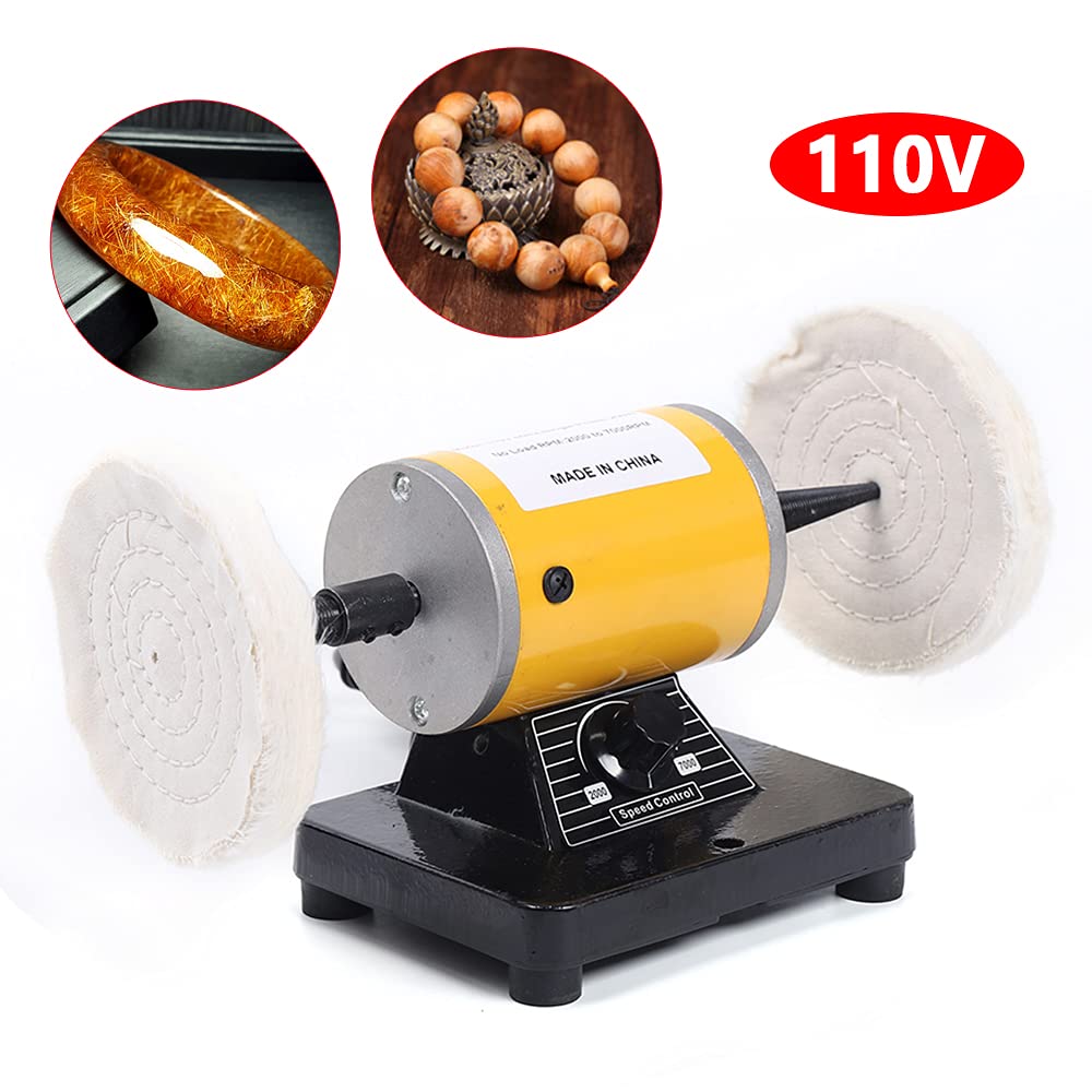 Adjustable Speed Polishing Machine, Electric Benchtop Jewelry Rock Polishing Machine Variable Speed
