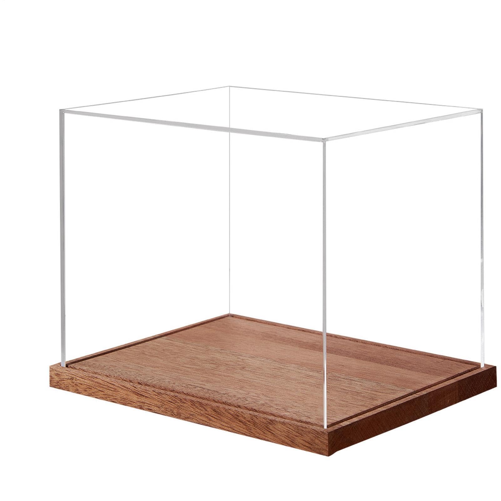 Generico Vitrina para casco con transparente con soporte de madera