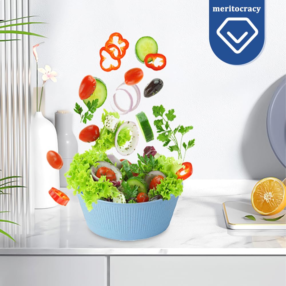 6 Pezzi Ciotole Plastica Set Insalatiera Plastica Ciotola Colazione per Cereali Ciotole Cucina Riutilizzabili Applicabile per Insalata Colazione Frutta Pasta Cereali Zuppa
