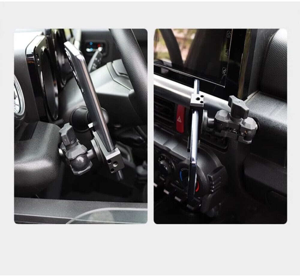 ABS/Alloy Car Mount Mobile Phone Holder Cell Stand,for Suzuki Jimny 2-Door 4-Door 2019-2025,Phone Holders for Your Car，Car Phone Holder Mount Dash【360° Adjustable】