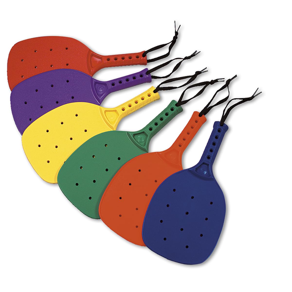 Nasco PE03990 Pick-A-Paddle Adult Size Sport Racket Set of 6, Ideal use in Paddle Ball and Racquet Sports, Assorted Colors