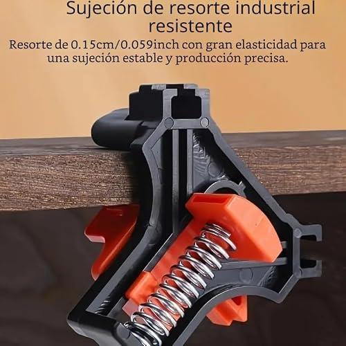Miniatura 7 de 4 Abrazaderas Ajustables De Ángulo De 90 Grados, Paquete De 4 Unidades, Duraderas, Reutilizables Para Carpintería, Gabinetes, Ángulo Recto Y Montaje De Junta En T, A1