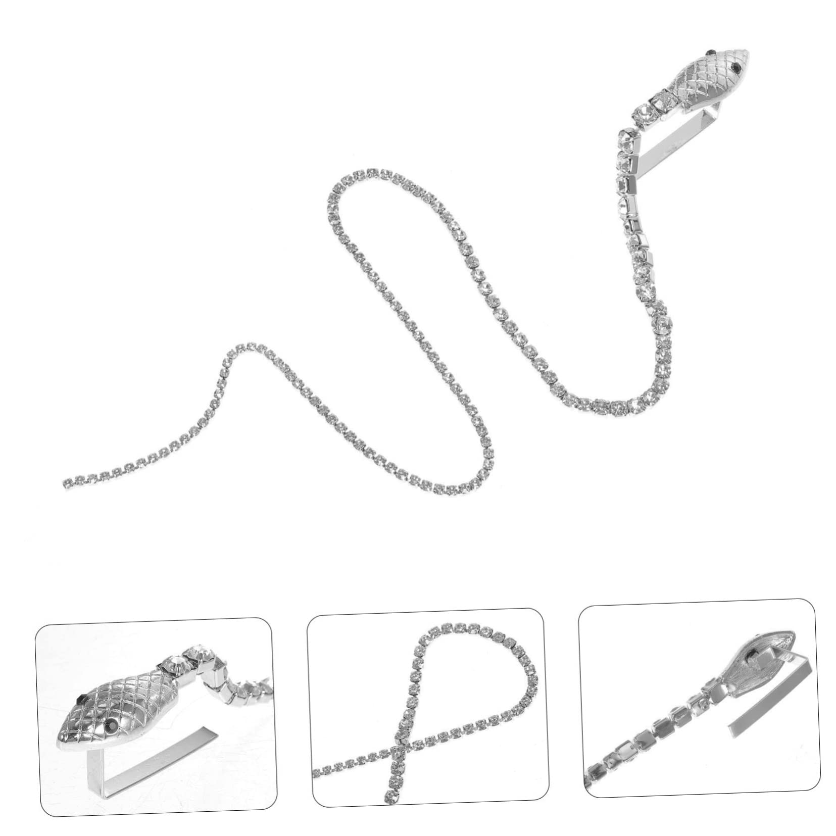 FRCOLOR 6pezzi Fermagli Per Forma Di Serpente Con Strass Accessori Eleganti Per Acconciature Per Feste e Occasioni Speciali Per Ragazze e Donne