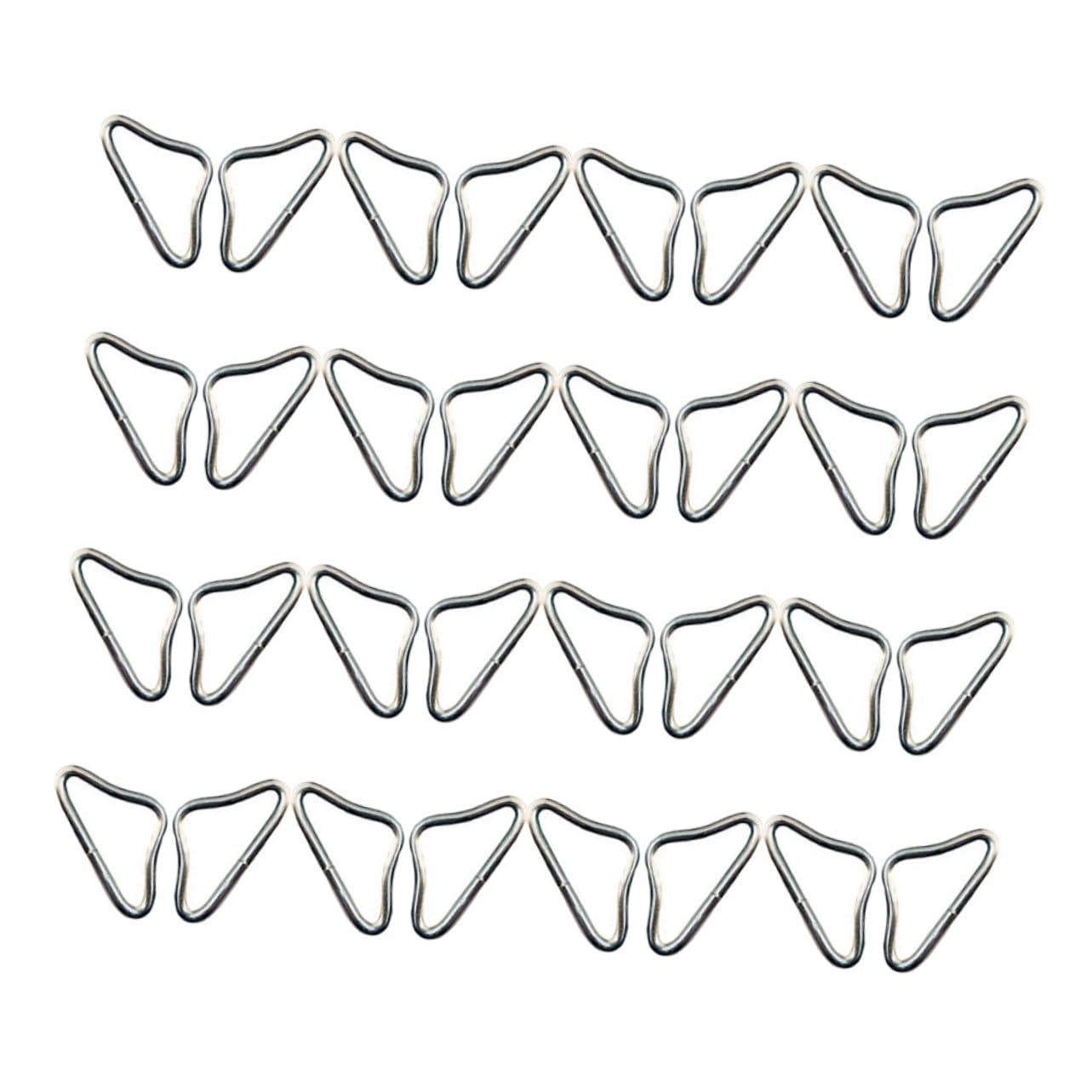 Yardwe 45Pcs Triangle Trampoline Buckles Durable Iron Rings for Secure Stability Play Areas Versatile Trampoline Accessories for Backyard Jumping Fun