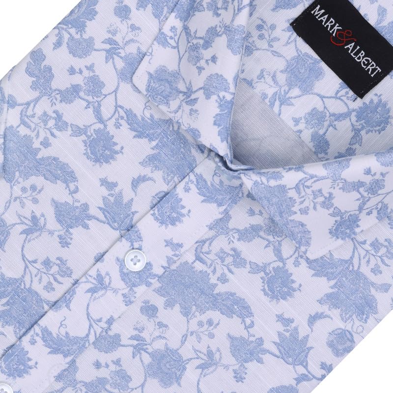 Image of MARK & ALBERT Mens Half Sleeves Printed Shirt