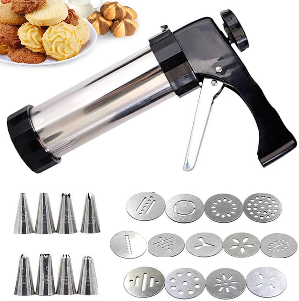 Cookie Press for Baking, Stainless Steel Spritz Cookie
