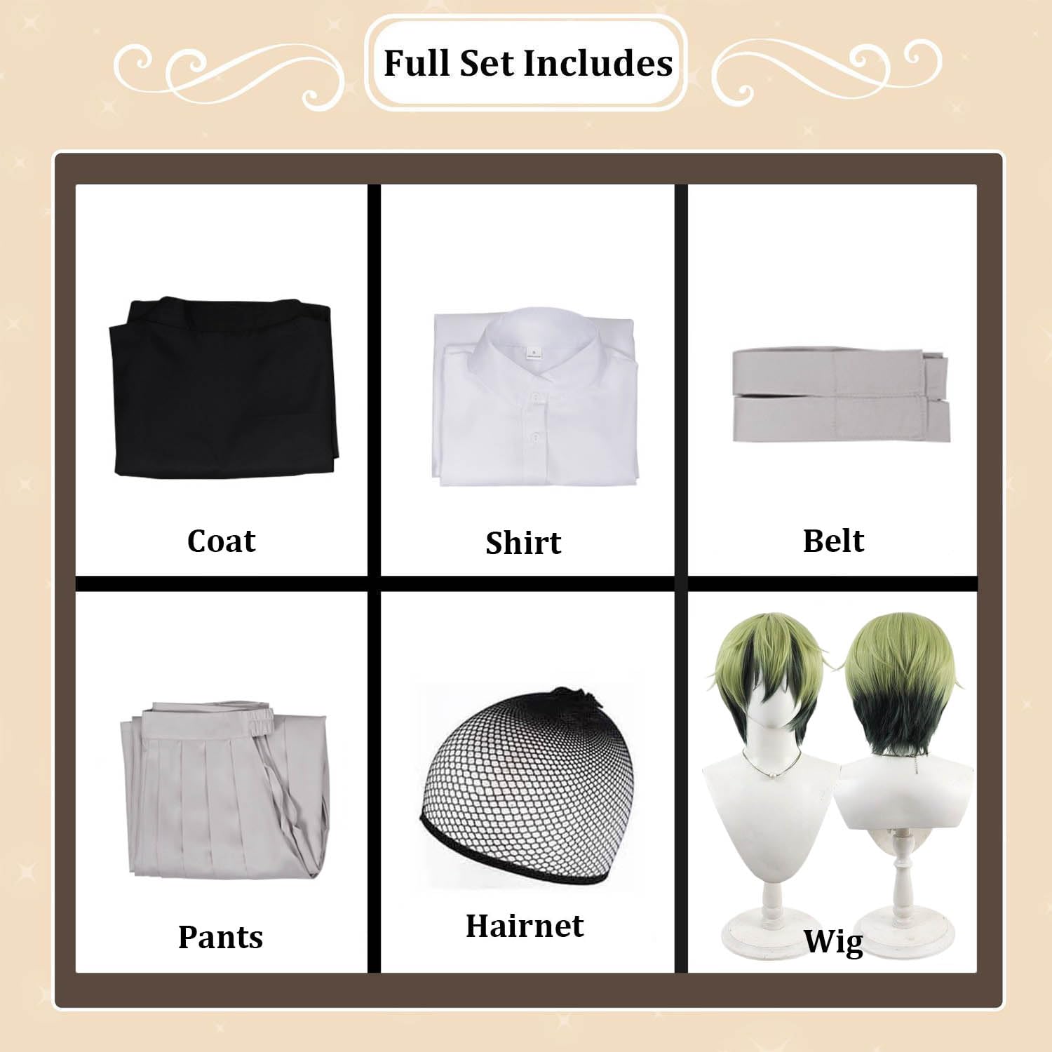 Anime Charakter Zenin Naoya Cosplay Kostüm Outfit Itadori Yuji Rollenspiel Uniform Komplettes Set Halloween Party Karneval Dress Up Anzug mit Perücke für Männer