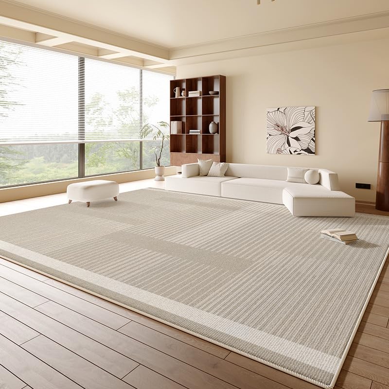 Teppich Wohnzimmer Waschbar 110 x 150 cm rutschfest Maschinenwaschbar,für Schlafzimmer,Küche,Bad,Esszimmer und Flur Modernes Geometrisches Patchwork in Grau