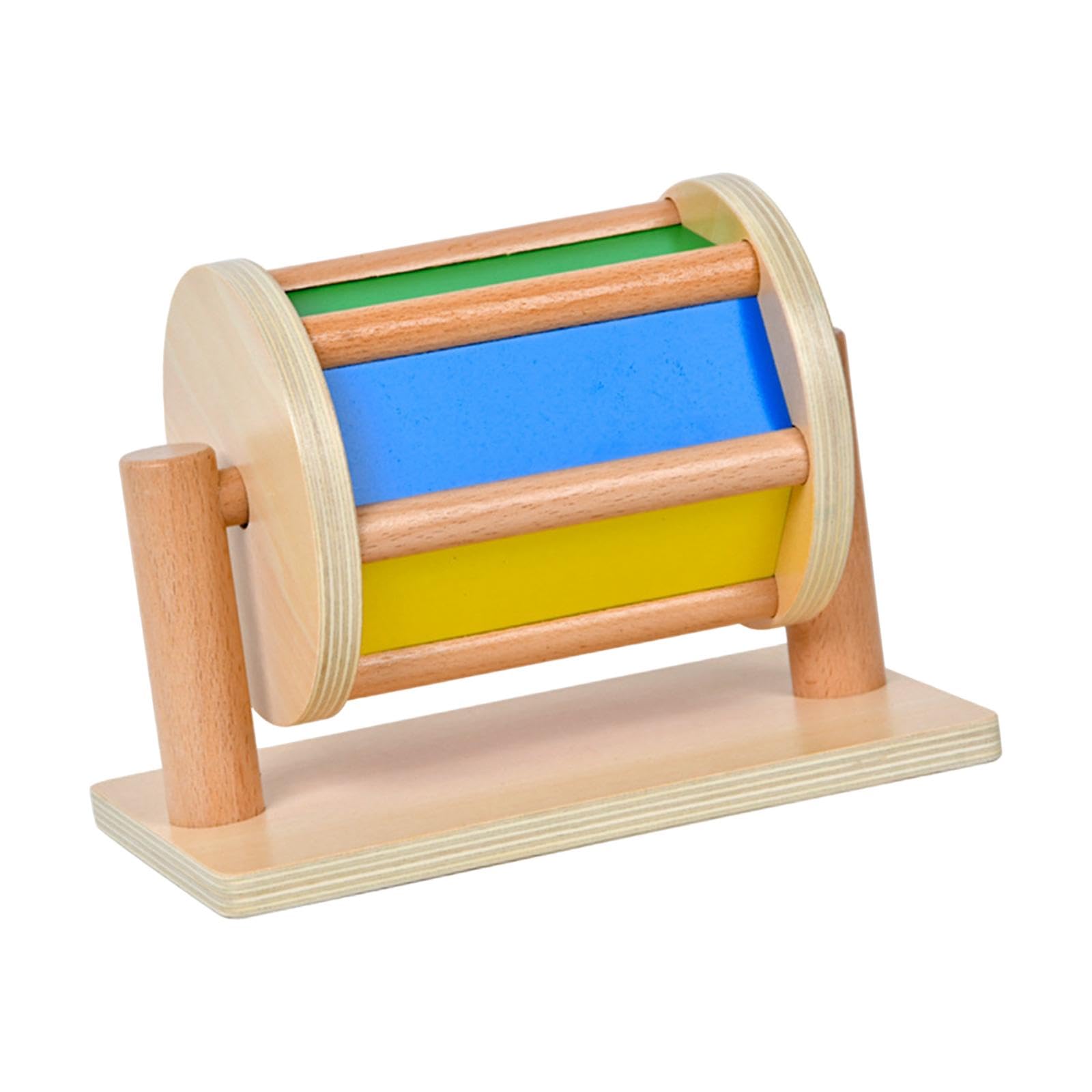 Tambor Giratorio, Juguete de Aprendizaje Sensorial, Rodillo de Aprendizaje para Promover La Motricidad Fina, de Madera.