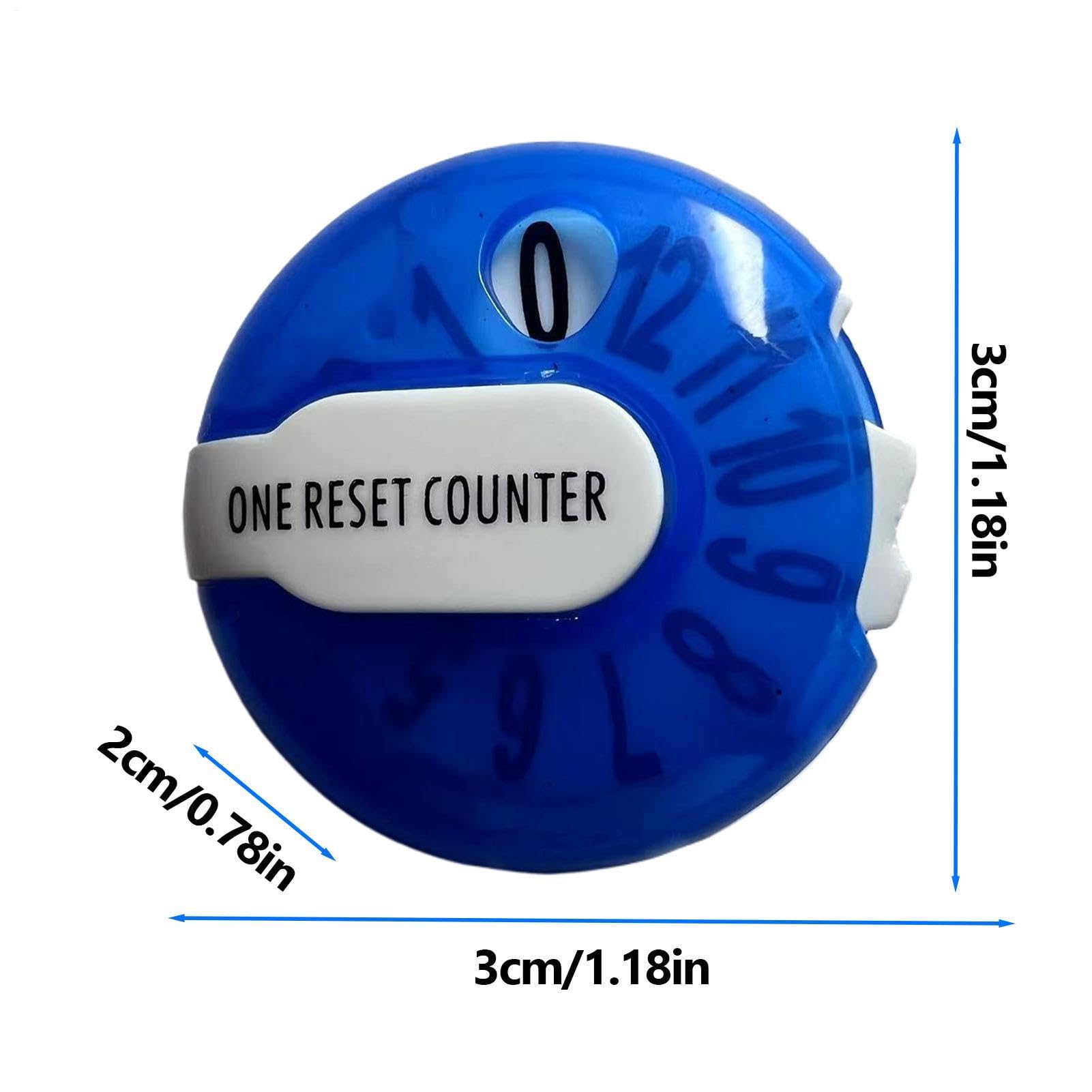 Mini Contador Golf Clicker 12 Golpes, Contador Puntuación para Guante Gorra, Reseteo Un Toque, Duradero Ligero