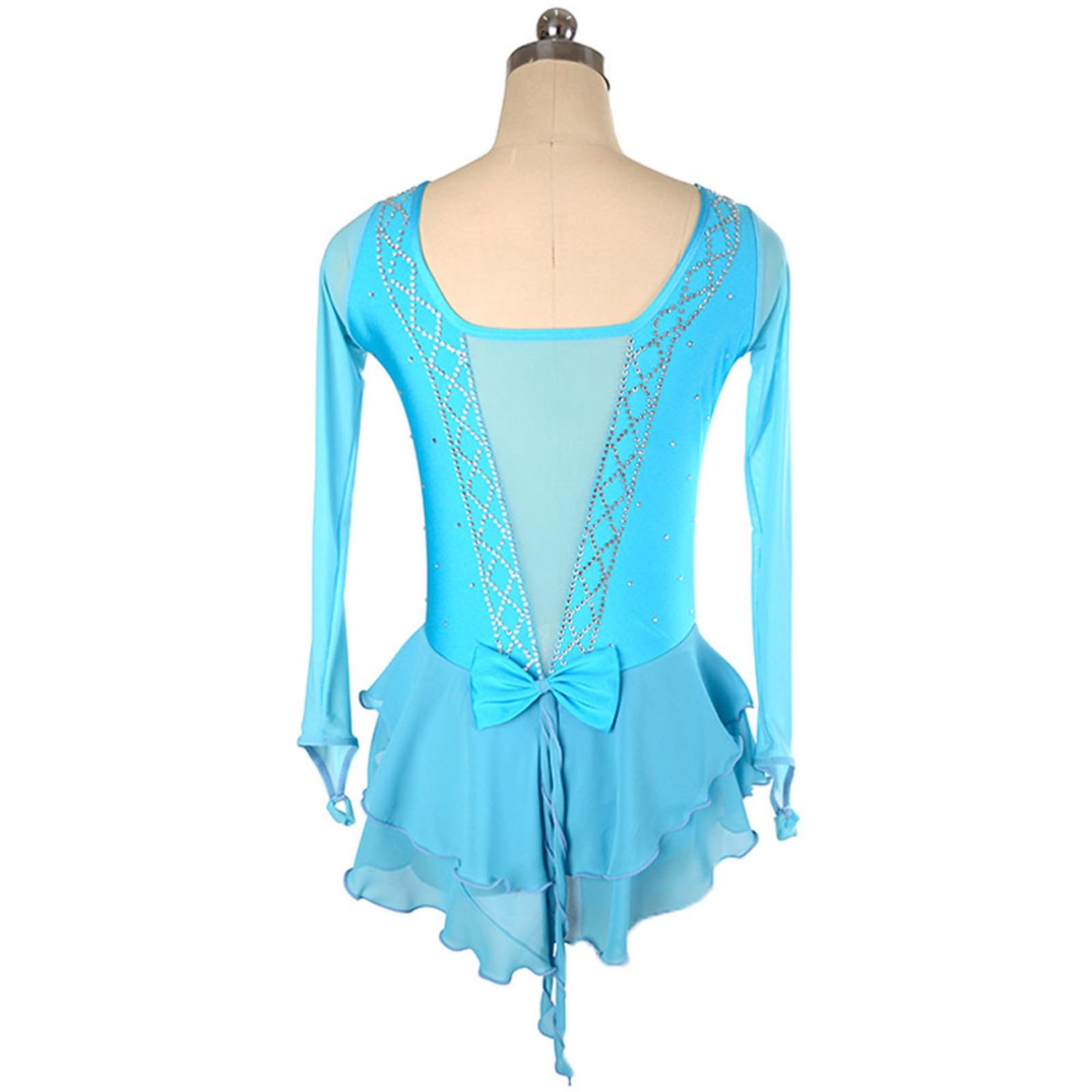 Abito Da Pattinaggio Di Figura Ragazza Donna Moda Abbigliamento Da Ballo Manica Lunga Abbigliamento Da Competizione Fatto A Mano