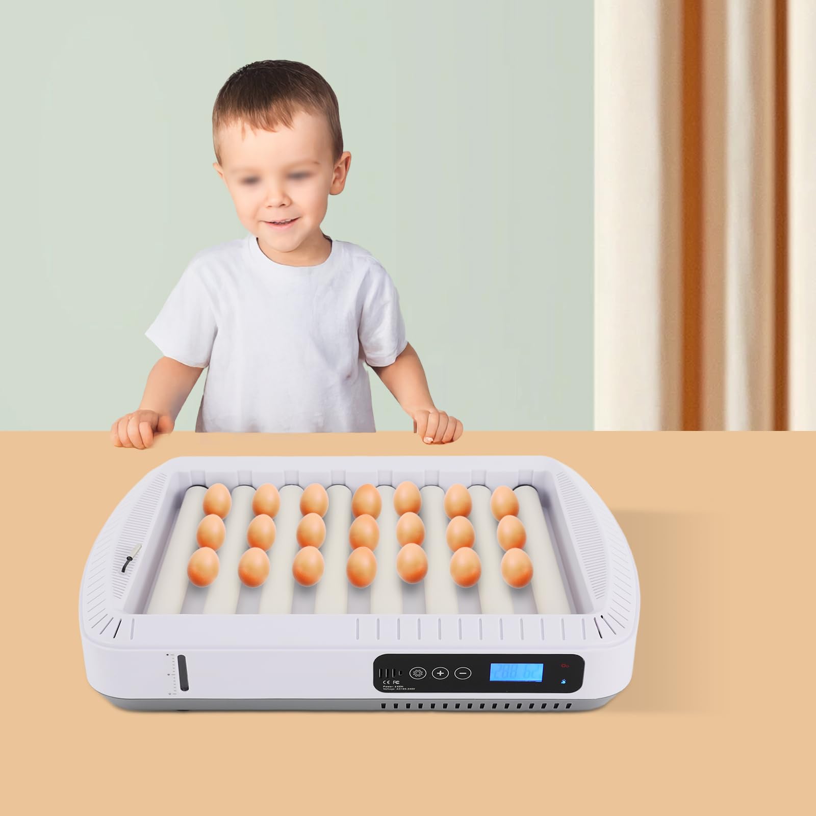 Incubatrice automatica per 35 uova intelligenti, rotazione automatica delle uova, incubatrice automatica per uova incubatrice automatica per uova da cova, con rotazione automatica per galline, anatre