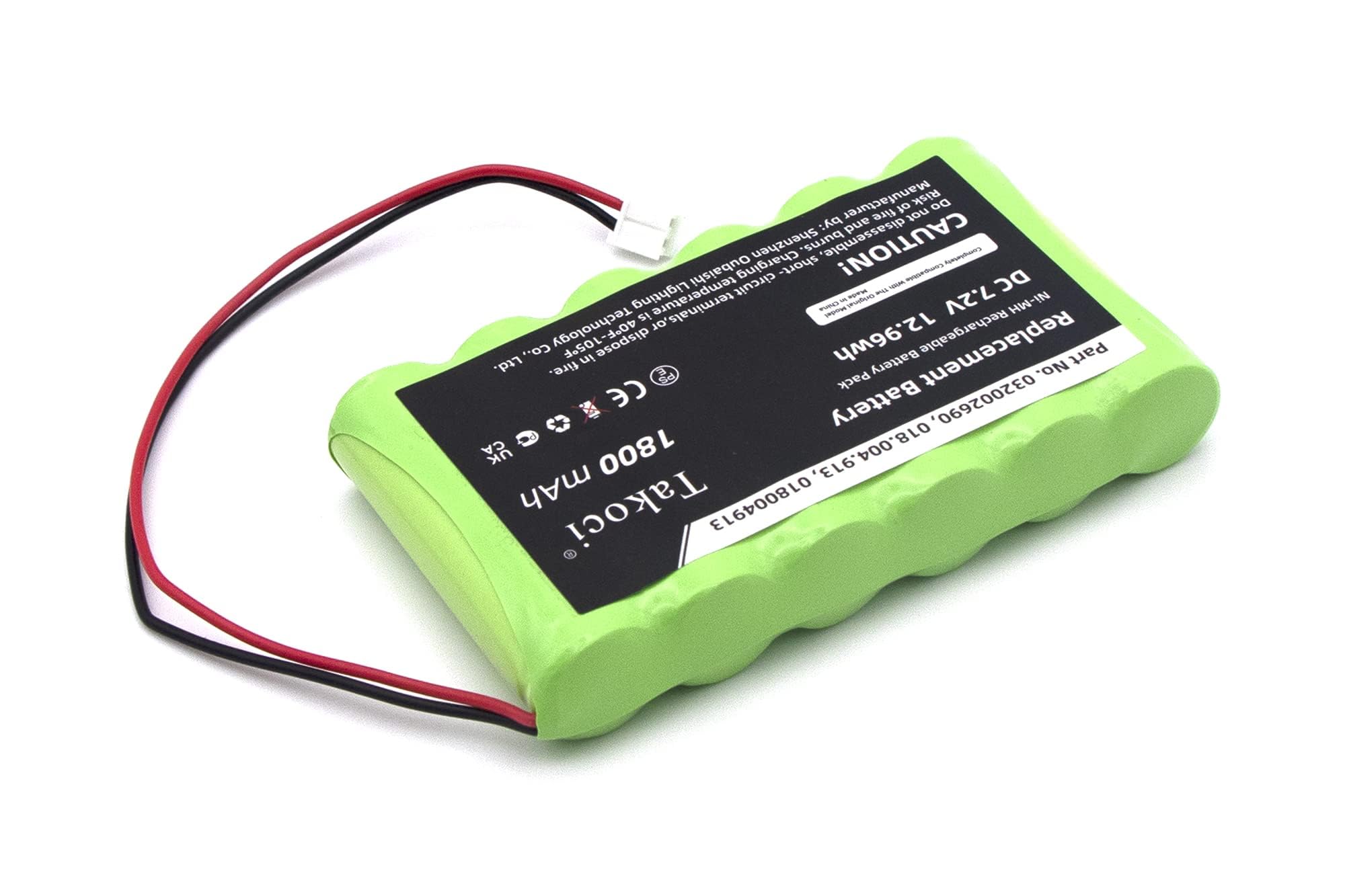 Batteria di ricambio per Compex Mi Sport 500 mi-Sport 500 mi-Theta Pro Ports Tens Sport 2 3 3 Vascular Sport 300 Sport 400 Theta-Pro 018004913 032002690 7.2V 1800mAh