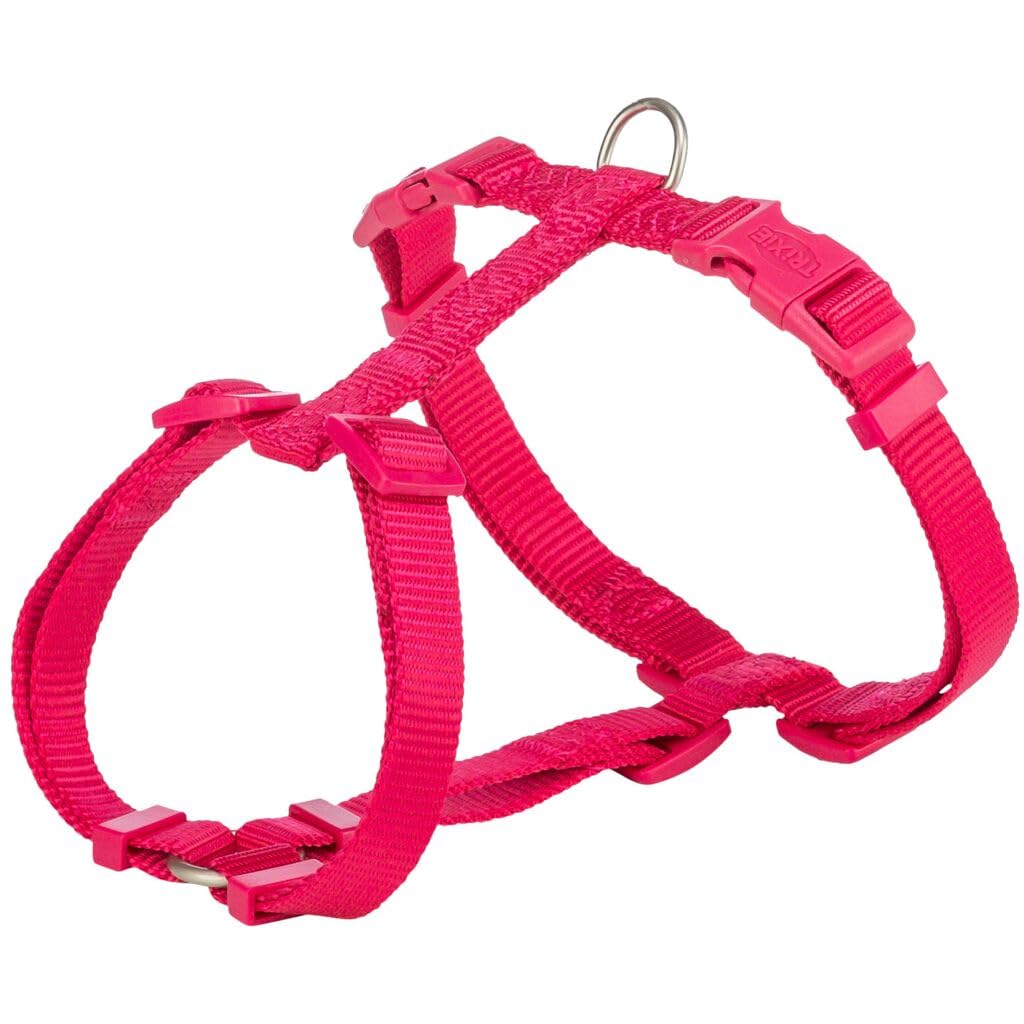 TRIXIE Premium H-harness, S–M: 42–60 cm/15 mm, fuchsia