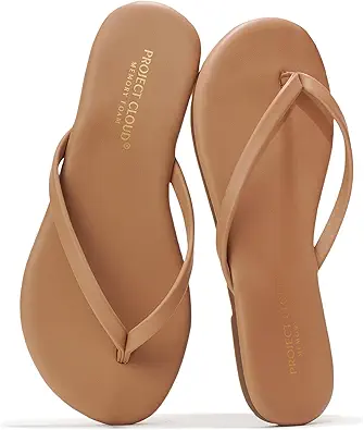 Project Cloud Kids Sandals For Girls Footwear with Memory Foam Insole Kids Flip Flops - Lightweight & Slip Resistant Girls Sandals Summer Beach Essentials (Little Foundations)