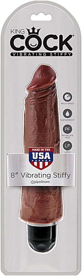 Pipedream Products King Cock 8 Inch Vibrating Stiffy, Brown