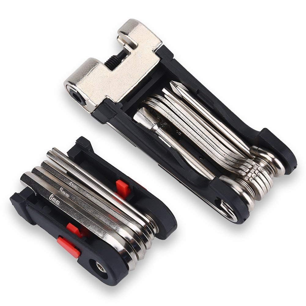 Herramienta de Reparación Bicicleta Multifuncional 16 en 1 Herramienta Splitter de Cadenas Herramientas de Mantenimiento de Bicicletas