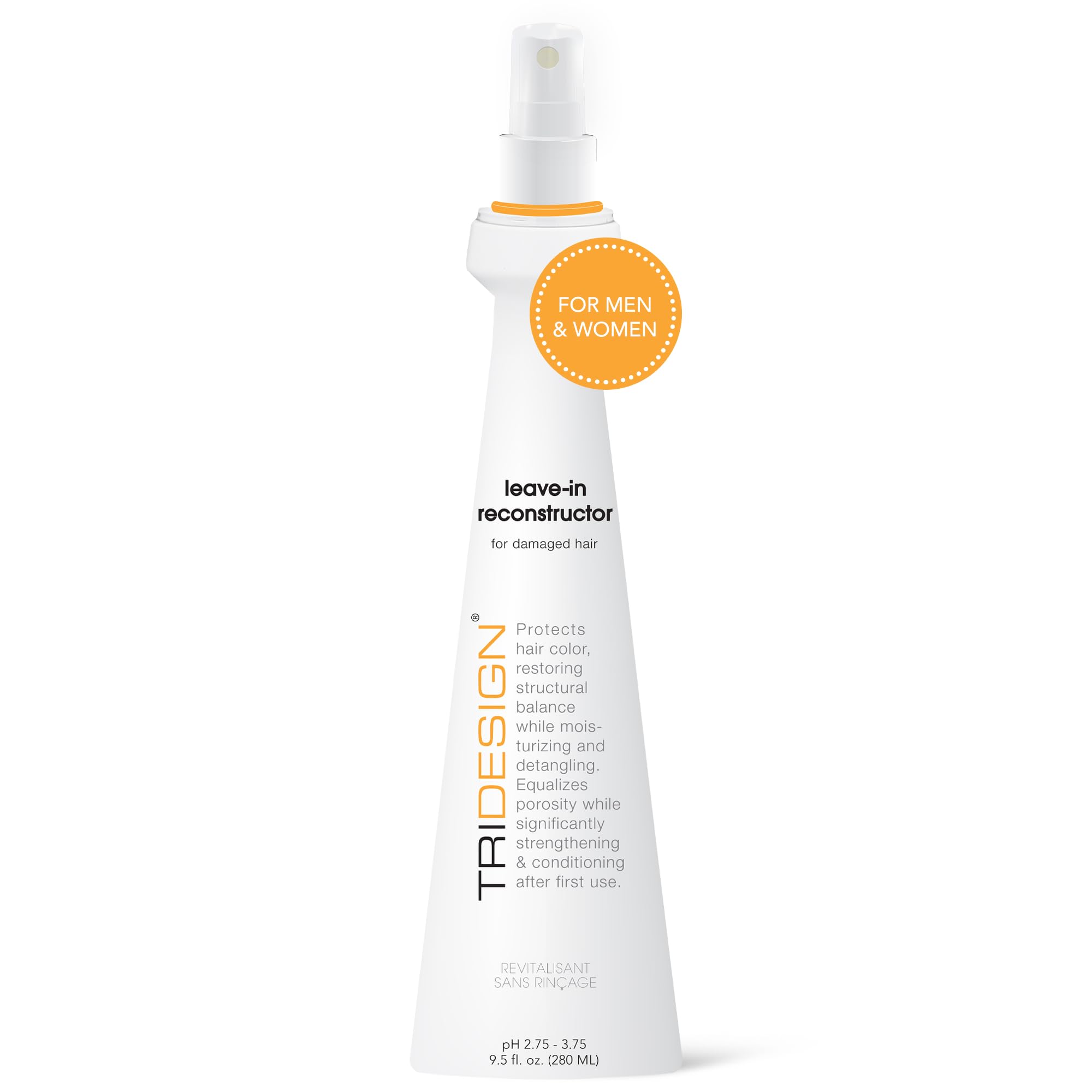 TRIDESIGN Professional Haircare Reconstructor Leave in Conditioner Spray - Repair Treatment for Damaged Hair, Instantly Repair, Strengthen, Detangle,