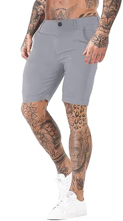 GINGTTO Chino Homme Skinny Pantalon Carreaux Slim fit pour Homme