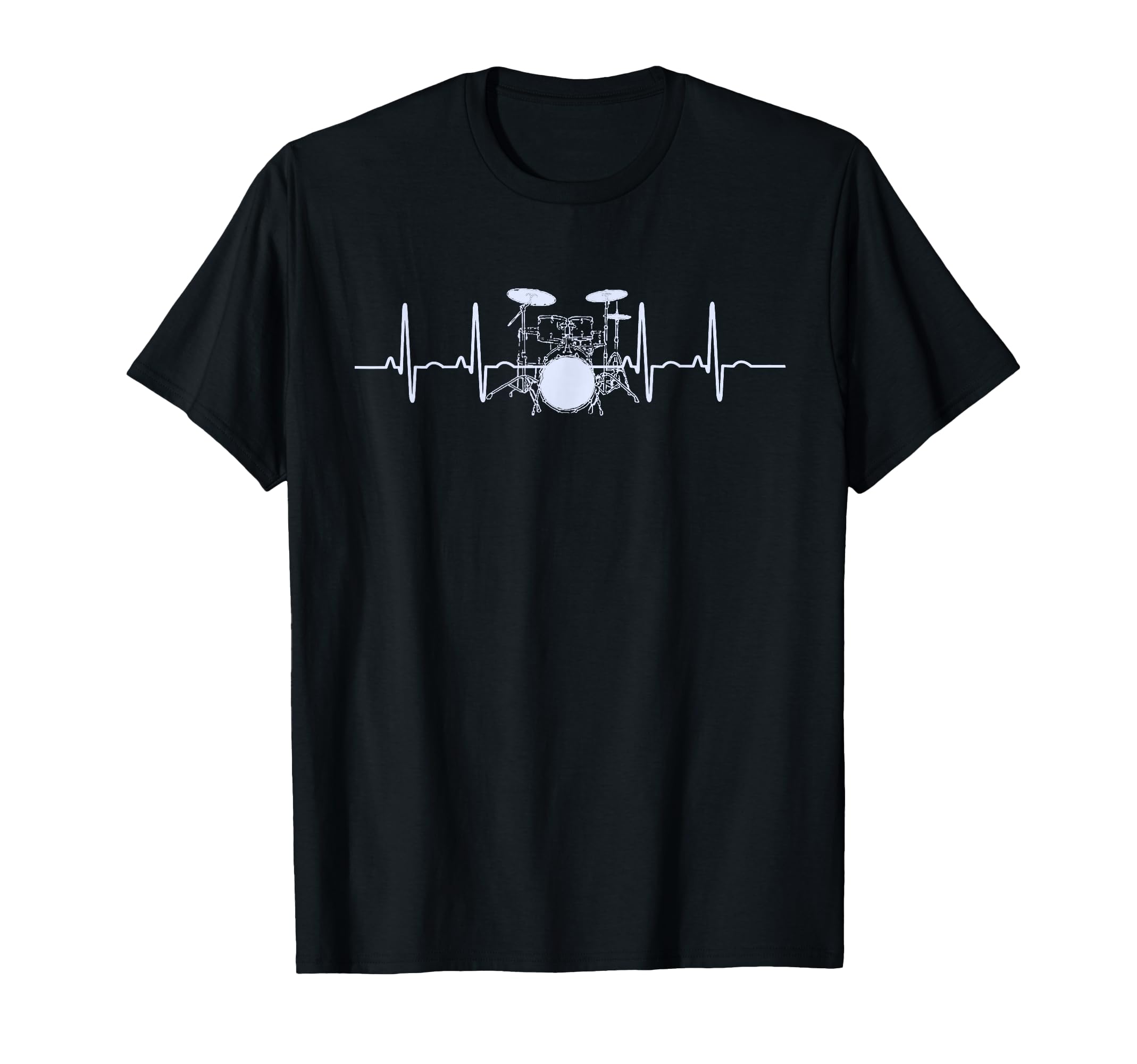 Drum Heartbeat Lifeline Music Lover Gift Drummer T-Shirt