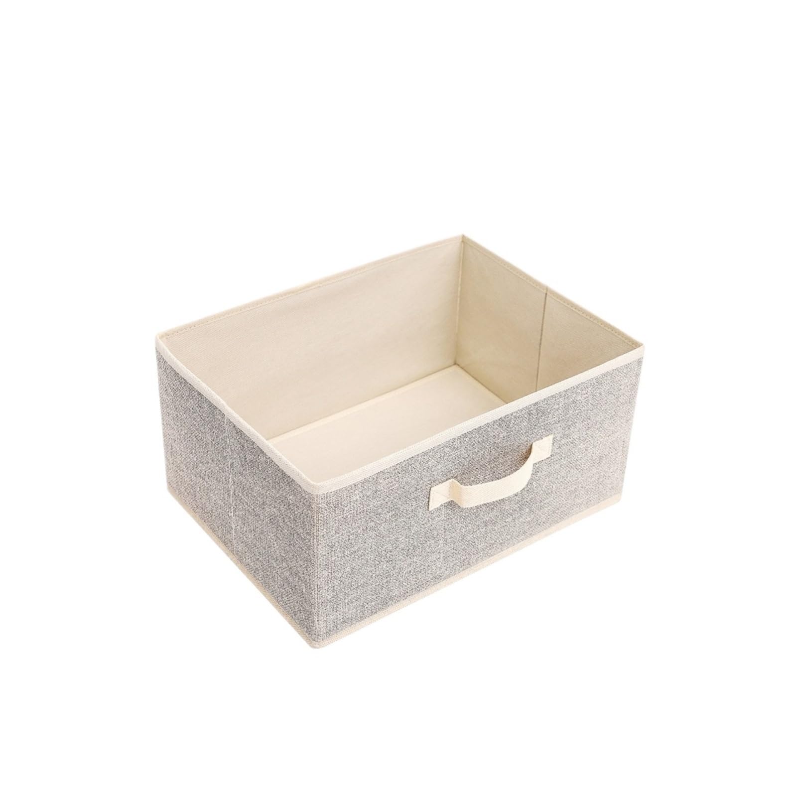 ZHSOAO 2PCS Foldable Storage Box Wardrobe Organizer Underwear Miscellaneous Items Home Sundries Sorting Closet Space Saving Case for Clothing Bedding Blankets(Beige,40 * 28 * 20CM)